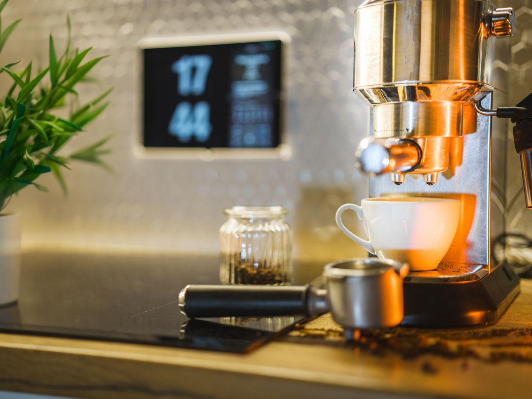 A sleek, minimalist pour-over coffee station on a bright, clean kitchen counter, representing a focus on core quality over unnecessary, full-service extras.